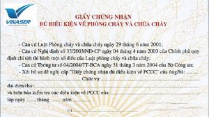 Giấy phép phòng cháy chữa cháy