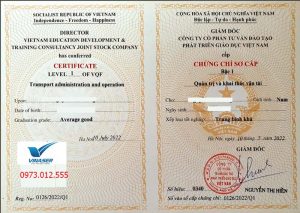 Cam kết của Công ty về đào tạo cấp chứng chỉ sơ cấp vận tải