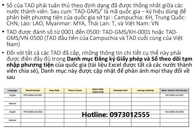 Giấy phép liên vận Tiểu vùng sông Mekong 6